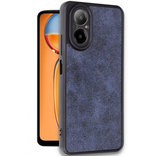 Newface Realme 12 Lite Kılıf Aras Deri Kapak - Lacivert Newface Realme 12 Lite Kılıf Aras Deri Kapak - Lacivert
