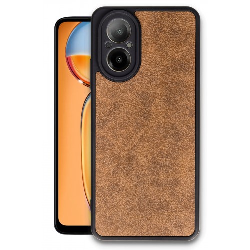 Newface Realme 12 Lite Kılıf Aras Deri Kapak - Taba Newface Realme 12 Lite Kılıf Aras Deri Kapak - Taba
