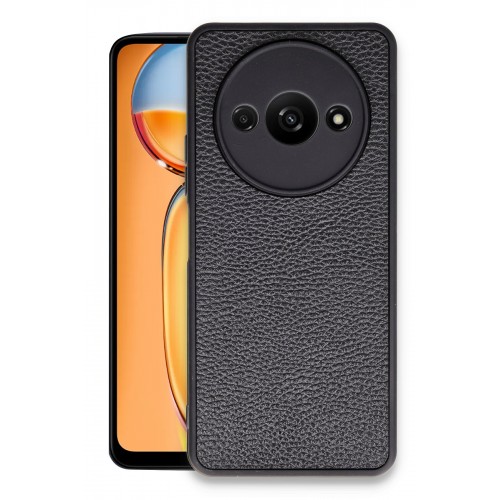 Newface Xiaomi Poco C61 Kılıf Aras Deri Kapak - Siyah Newface Xiaomi Poco C61 Kılıf Aras Deri Kapak - Siyah