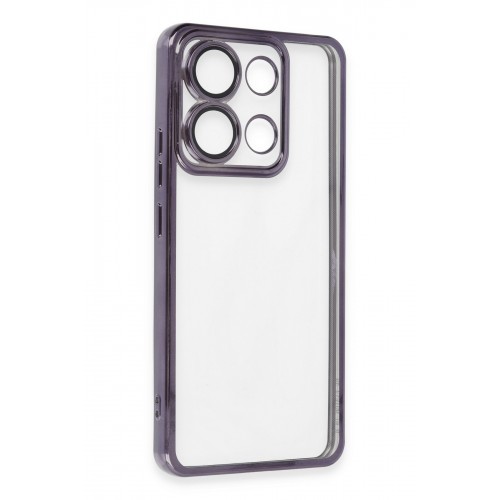 Newface Xiaomi Poco X6 Kılıf Razer Lensli Silikon - Mor Newface Xiaomi Poco X6 Kılıf Razer Lensli Silikon - Mor