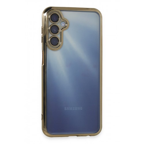 Newface Samsung Galaxy A25 5G Kılıf Razer Lensli Silikon - Gold