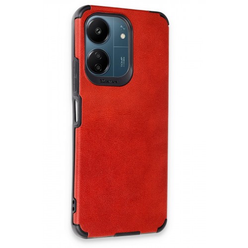 Newface Xiaomi Redmi 13C Kılıf Loop Deri Silikon - Kırmızı Newface Xiaomi Redmi 13C Kılıf Loop Deri Silikon - Kırmızı