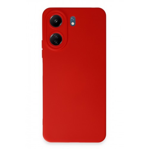 Newface Xiaomi Redmi 13C Kılıf Nano içi Kadife Silikon - Kırmızı