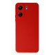 Newface Xiaomi Redmi 13C Kılıf Nano içi Kadife Silikon - Kırmızı