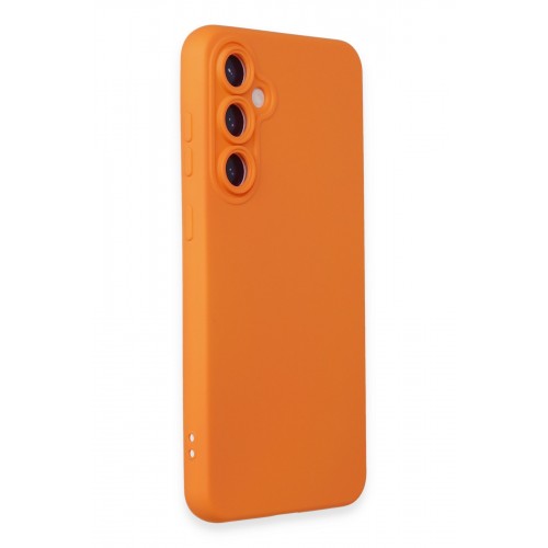 Newface Samsung Galaxy S24 Kılıf Nano içi Kadife Silikon - Turuncu Newface Samsung Galaxy S24 Kılıf Nano içi Kadife Silikon - Turuncu