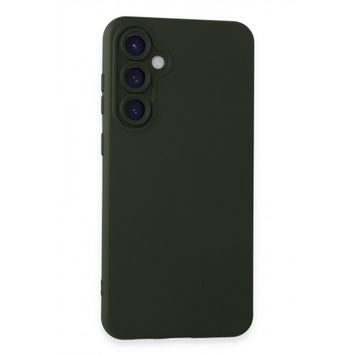 Newface Samsung Galaxy S24 Kılıf Nano içi Kadife Silikon - Koyu Yeşil