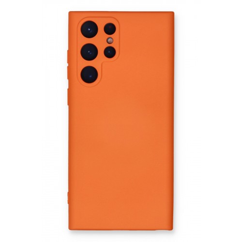 Newface Samsung Galaxy S24 Ultra Kılıf Nano içi Kadife Silikon - Turuncu Newface Samsung Galaxy S24 Ultra Kılıf Nano içi Kadife Silikon - Turuncu