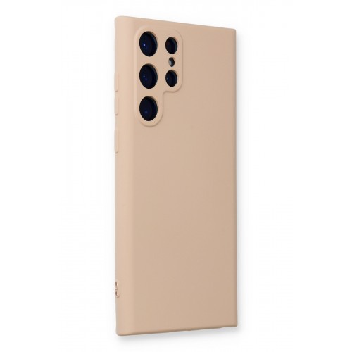 Newface Samsung Galaxy S24 Ultra Kılıf Nano içi Kadife Silikon - Pudra Newface Samsung Galaxy S24 Ultra Kılıf Nano içi Kadife Silikon - Pudra