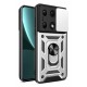 Newface Xiaomi Redmi Note 13 Pro 4G Kılıf Pars Lens Yüzüklü Silikon - Gümüş