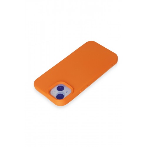 Newface iPhone 15 Plus Kılıf Nano içi Kadife Silikon - Turuncu Newface iPhone 15 Plus Kılıf Nano içi Kadife Silikon - Turuncu