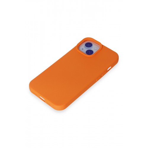 Newface iPhone 15 Plus Kılıf Nano içi Kadife Silikon - Turuncu Newface iPhone 15 Plus Kılıf Nano içi Kadife Silikon - Turuncu