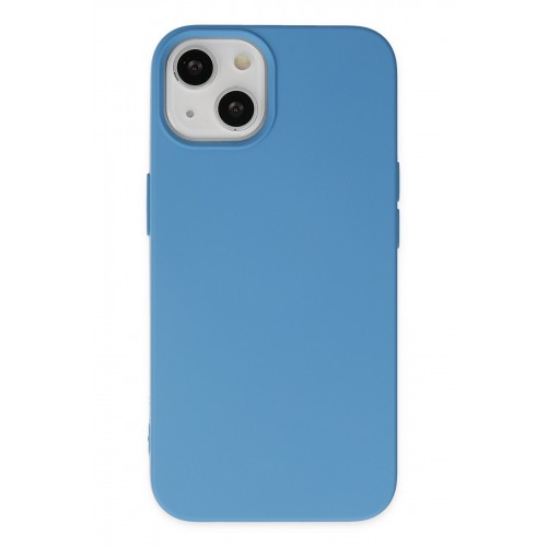 Newface iPhone 15 Pro Kılıf Nano içi Kadife Silikon - Mavi