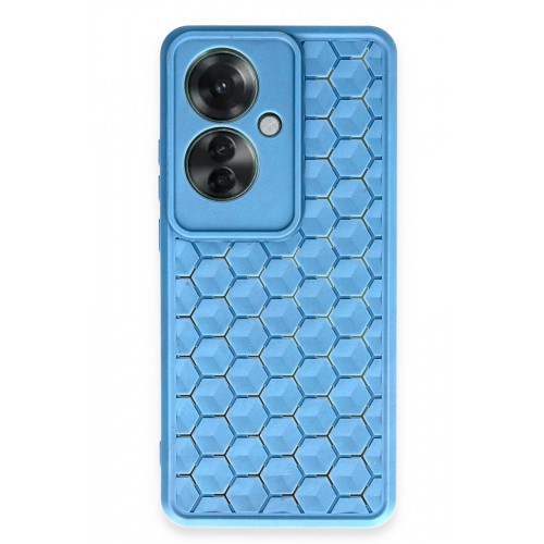 Newface Oppo Reno 11F Kılıf Petek Silikon Kapak - Mavi Newface Oppo Reno 11F Kılıf Petek Silikon Kapak - Mavi