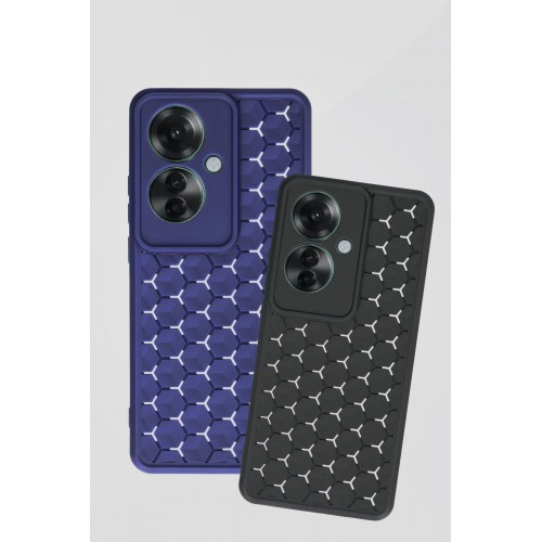 Newface Oppo Reno 11F Kılıf Petek Silikon Kapak - Mavi Newface Oppo Reno 11F Kılıf Petek Silikon Kapak - Mavi