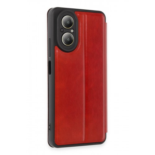 Newface Realme 12 Lite Kılıf Flip Cover - Kırmızı Newface Realme 12 Lite Kılıf Flip Cover - Kırmızı