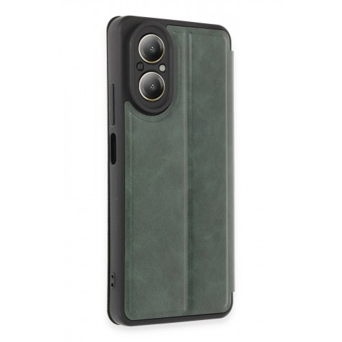 Newface Realme 12 Lite Kılıf Flip Cover - Koyu Yeşil Newface Realme 12 Lite Kılıf Flip Cover - Koyu Yeşil