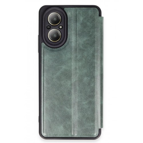 Newface Realme 12 Lite Kılıf Flip Cover - Koyu Yeşil Newface Realme 12 Lite Kılıf Flip Cover - Koyu Yeşil