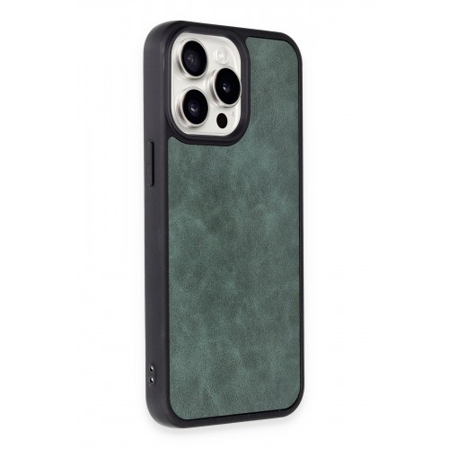 Newface iPhone 14 Pro Max Kılıf Aras Deri Kapak - Koyu Yeşil Newface iPhone 14 Pro Max Kılıf Aras Deri Kapak - Koyu Yeşil