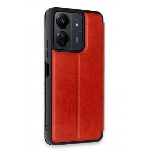 Newface Xiaomi Redmi 13C Kılıf Flip Cover - Kırmızı Newface Xiaomi Redmi 13C Kılıf Flip Cover - Kırmızı