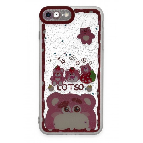 Newface iPhone 8 Kılıf Sweet Desenli Silikon Kapak - Pembe