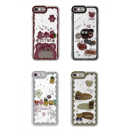 Newface iPhone 8 Kılıf Sweet Desenli Silikon Kapak - Açık Mavi Newface iPhone 8 Kılıf Sweet Desenli Silikon Kapak - Açık Mavi