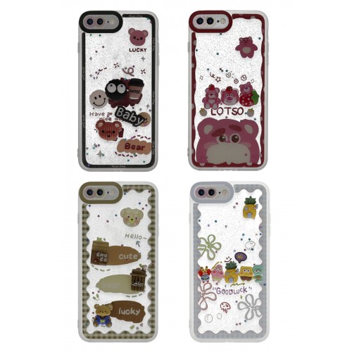 Newface iPhone 7 Plus Kılıf Sweet Desenli Silikon Kapak - Pembe Newface iPhone 7 Plus Kılıf Sweet Desenli Silikon Kapak - Pembe
