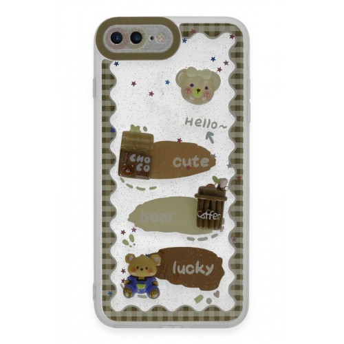 Newface iPhone 7 Plus Kılıf Sweet Desenli Silikon Kapak - Şeffaf Newface iPhone 7 Plus Kılıf Sweet Desenli Silikon Kapak - Şeffaf