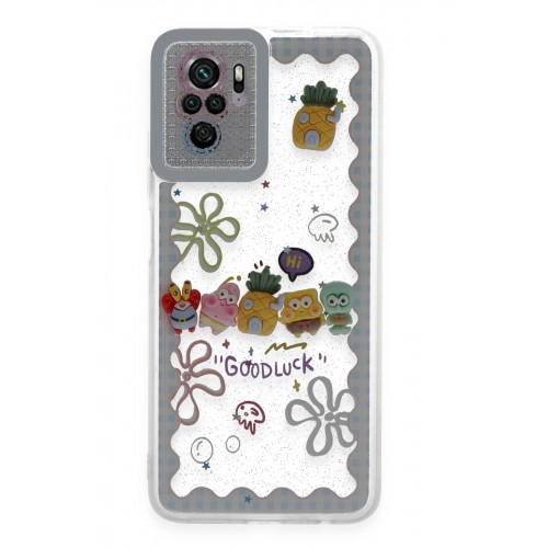 Newface Xiaomi Poco M5s Kılıf Sweet Desenli Silikon Kapak - Açık Mavi Newface Xiaomi Poco M5s Kılıf Sweet Desenli Silikon Kapak - Açık Mavi