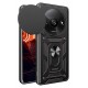 Newface Xiaomi Redmi A3 4G Kılıf Pars Lens Yüzüklü Silikon - Siyah