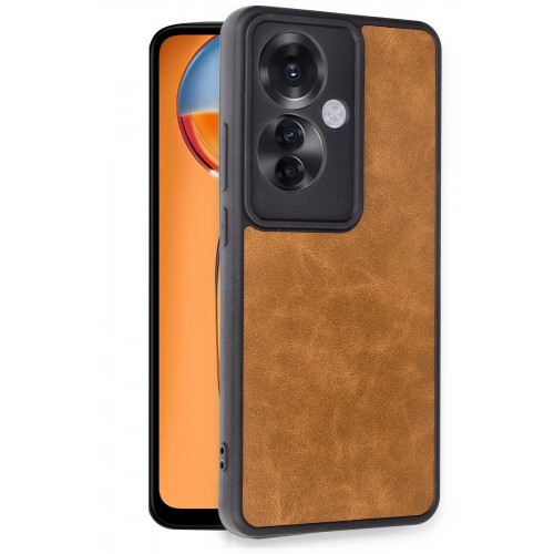 Newface Oppo Reno 11F Kılıf Aras Deri Kapak - Taba Newface Oppo Reno 11F Kılıf Aras Deri Kapak - Taba