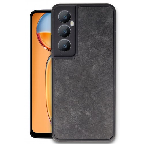 Newface Realme C65 Kılıf Aras Deri Kapak - Siyah Newface Realme C65 Kılıf Aras Deri Kapak - Siyah