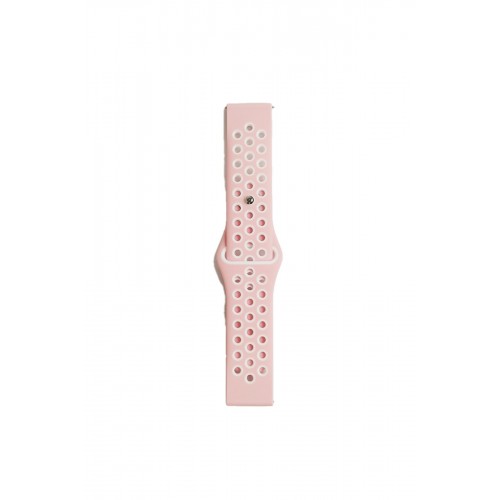 Newface GT4 46mm 22mm Spor Delikli Kordon - Pembe-Beyaz Newface GT4 46mm 22mm Spor Delikli Kordon - Pembe-Beyaz