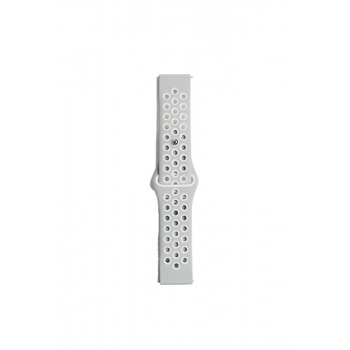 Newface GT4 46mm 22mm Spor Delikli Kordon - Gri-Beyaz Newface GT4 46mm 22mm Spor Delikli Kordon - Gri-Beyaz