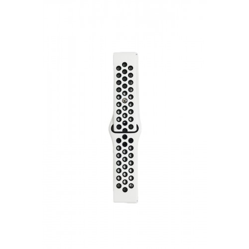 Newface GT4 46mm 22mm Spor Delikli Kordon - Beyaz-Siyah Newface GT4 46mm 22mm Spor Delikli Kordon - Beyaz-Siyah
