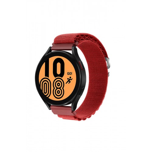 Newface GT4 46mm 22mm KR410 Kumaş Kordon - Kırmızı Newface GT4 46mm 22mm KR410 Kumaş Kordon - Kırmızı