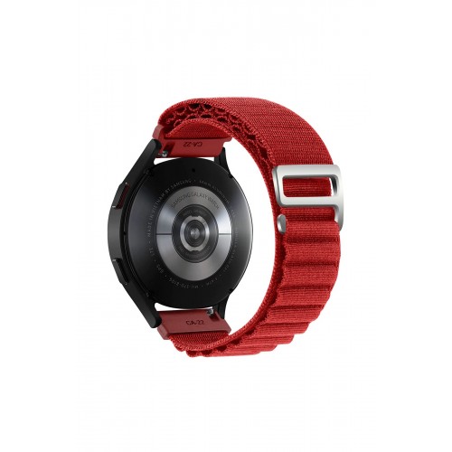 Newface GT4 46mm 22mm KR410 Kumaş Kordon - Kırmızı Newface GT4 46mm 22mm KR410 Kumaş Kordon - Kırmızı