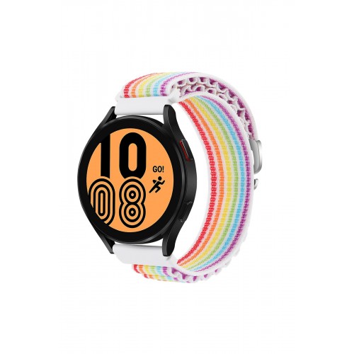 Newface GT4 46mm 22mm KR410 Kumaş Kordon - Gökkuşağı Newface GT4 46mm 22mm KR410 Kumaş Kordon - Gökkuşağı