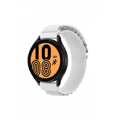 Newface GT4 46mm 22mm KR410 Kumaş Kordon - Beyaz