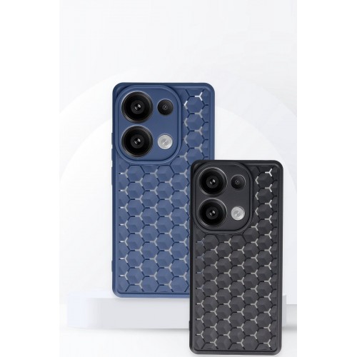 Newface Realme C65 Kılıf Petek Silikon Kapak - Lacivert Newface Realme C65 Kılıf Petek Silikon Kapak - Lacivert