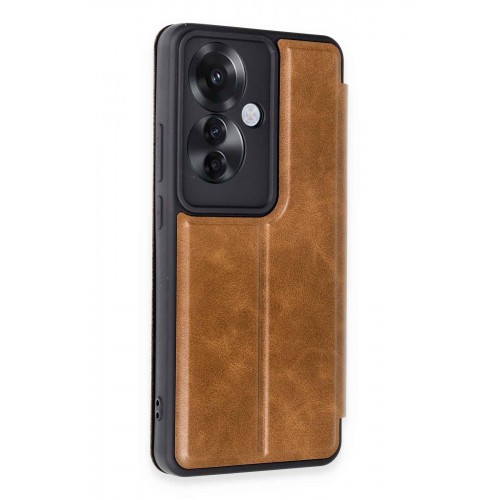 Newface Oppo Reno 11F Kılıf Flip Cover - Taba Newface Oppo Reno 11F Kılıf Flip Cover - Taba