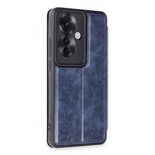 Newface Oppo Reno 11F Kılıf Flip Cover - Lacivert Newface Oppo Reno 11F Kılıf Flip Cover - Lacivert