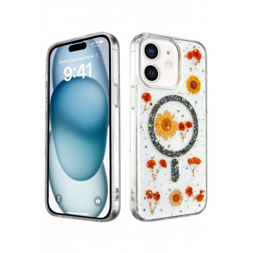 Newface iPhone 12 Kılıf Daisy Simli Magsafe Kapak - Siyah Newface iPhone 12 Kılıf Daisy Simli Magsafe Kapak - Siyah