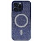 Newface iPhone 15 Pro Kılıf Diamond Magsafe Kapak - Lacivert