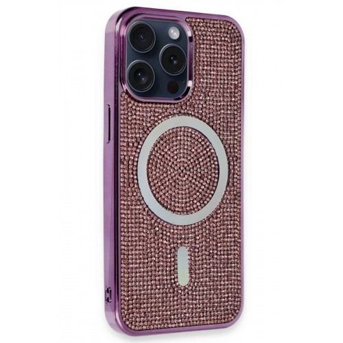 Newface iPhone 14 Pro Max Kılıf Diamond Magsafe Kapak - Pembe Newface iPhone 14 Pro Max Kılıf Diamond Magsafe Kapak - Pembe