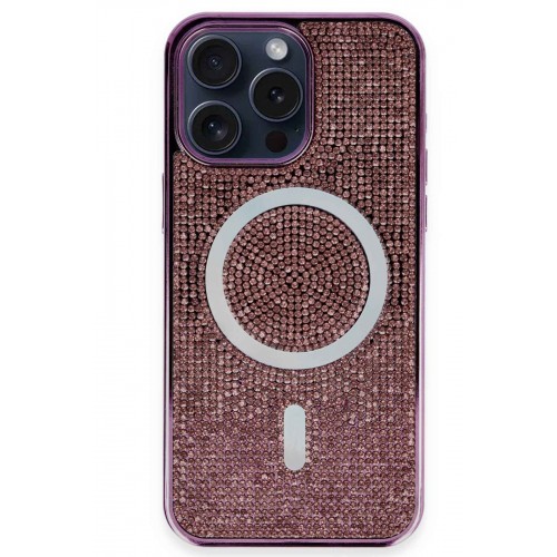 Newface iPhone 14 Pro Max Kılıf Diamond Magsafe Kapak - Pembe Newface iPhone 14 Pro Max Kılıf Diamond Magsafe Kapak - Pembe