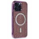 Newface iPhone 14 Pro Max Kılıf Diamond Magsafe Kapak - Derin Mor