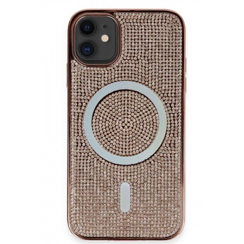 Newface iPhone 11 Kılıf Diamond Magsafe Kapak - Pembe Newface iPhone 11 Kılıf Diamond Magsafe Kapak - Pembe