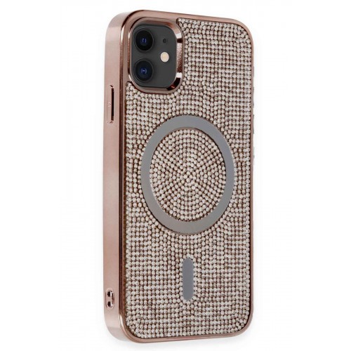 Newface iPhone 11 Kılıf Diamond Magsafe Kapak - Pembe Newface iPhone 11 Kılıf Diamond Magsafe Kapak - Pembe