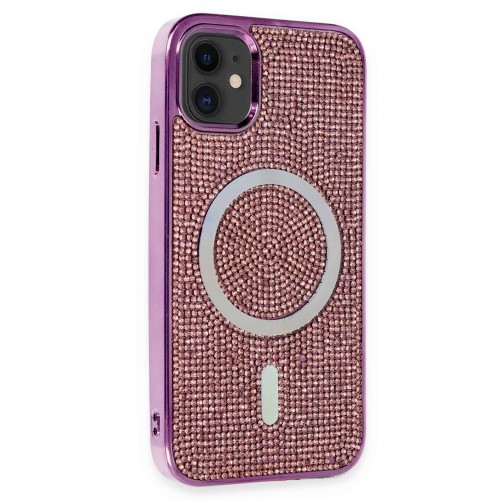 Newface iPhone 11 Kılıf Diamond Magsafe Kapak - Derin Mor Newface iPhone 11 Kılıf Diamond Magsafe Kapak - Derin Mor