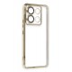 Newface Xiaomi Poco X6 Kılıf Razer Lensli Silikon - Gold Newface Xiaomi Poco X6 Kılıf Razer Lensli Silikon - Gold